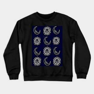 Silver sun and moon print Crewneck Sweatshirt